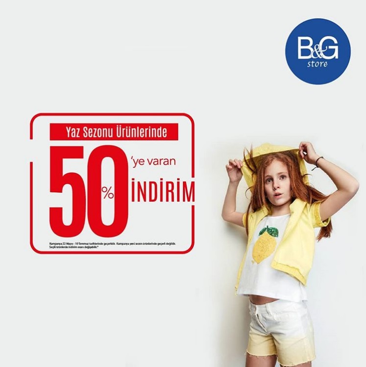 B&G Store %50 İndirim fırsatı! B&G Store %50 İndirim fırsatı!