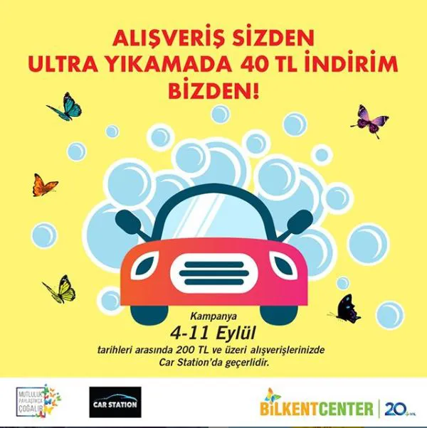 Siz alışveriş yapın, arabanızı Bilkent Center yıkasın! Siz alışveriş yapın, arabanızı Bilkent Center yıkasın!