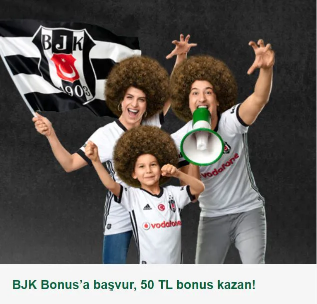 BJK Bonus’a başvur, 50 TL bonus kazan!