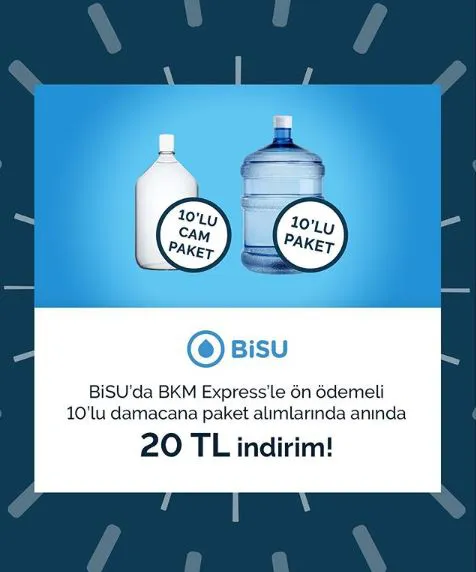 BiSU'da BKM Express ile 20 TL indirim fırsatı!