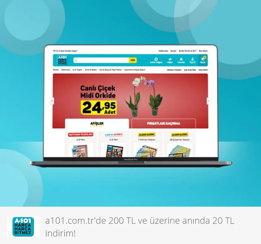 a101.com.tr'de BKM Express ile 20 TL indirim!