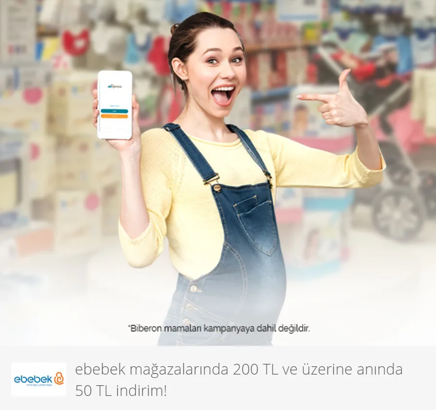 BKM Express ile ebebek mağazalarında 50 TL indirim! BKM Express ile ebebek mağazalarında 50 TL indirim!