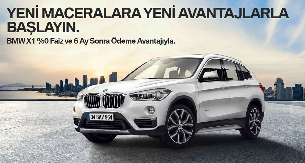 BMW X1 %0 Faiz ve 6 Ay Sonra Ödeme Avantajıyla!