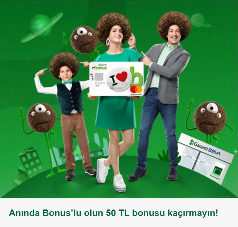 Anında Bonus’lu olun 50 TL bonusu kaçırmayın!