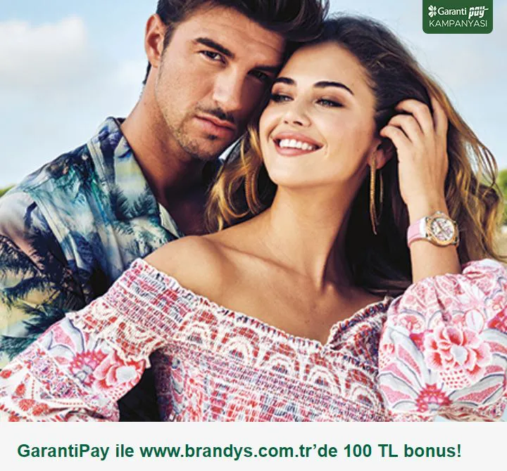 GarantiPay ile www.brandys.com.tr’de 100 TL bonus!