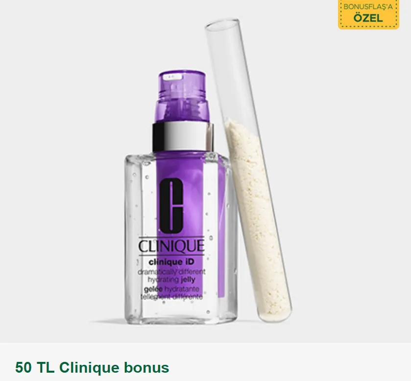 BonusFlaş ile 50 TL Clinique bonus!