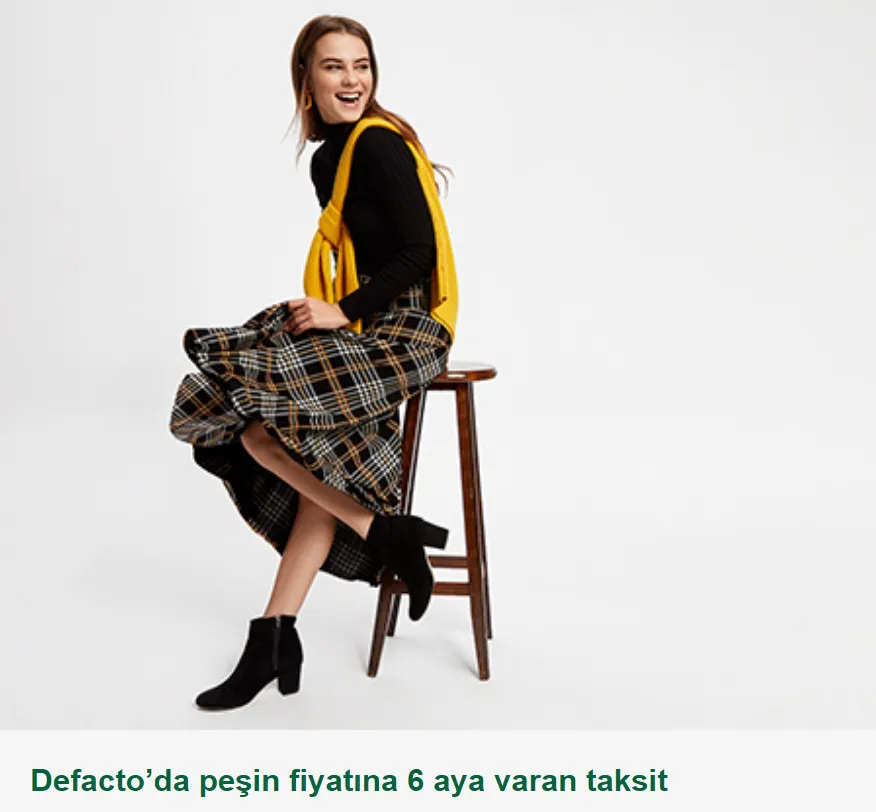 Bonus ile Defacto’da peşin fiyatına 6 aya varan taksit fırsatı! Bonus ile Defacto’da peşin fiyatına 6 aya varan taksit fırsatı!