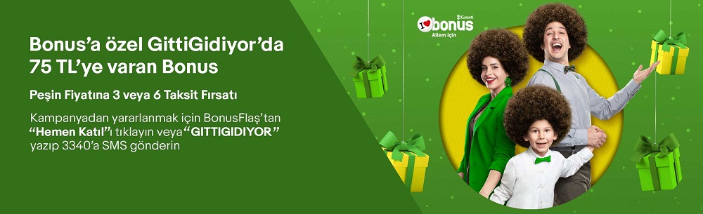 Gittigiyor.com’da 75TL’ye varan bonus! Gittigiyor.com’da 75TL’ye varan bonus!