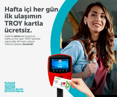 Bonus ile Garanti BBVA TROY logolu temassız kartlarla yapılan ilk ulaşım ödemesi ücretsiz!