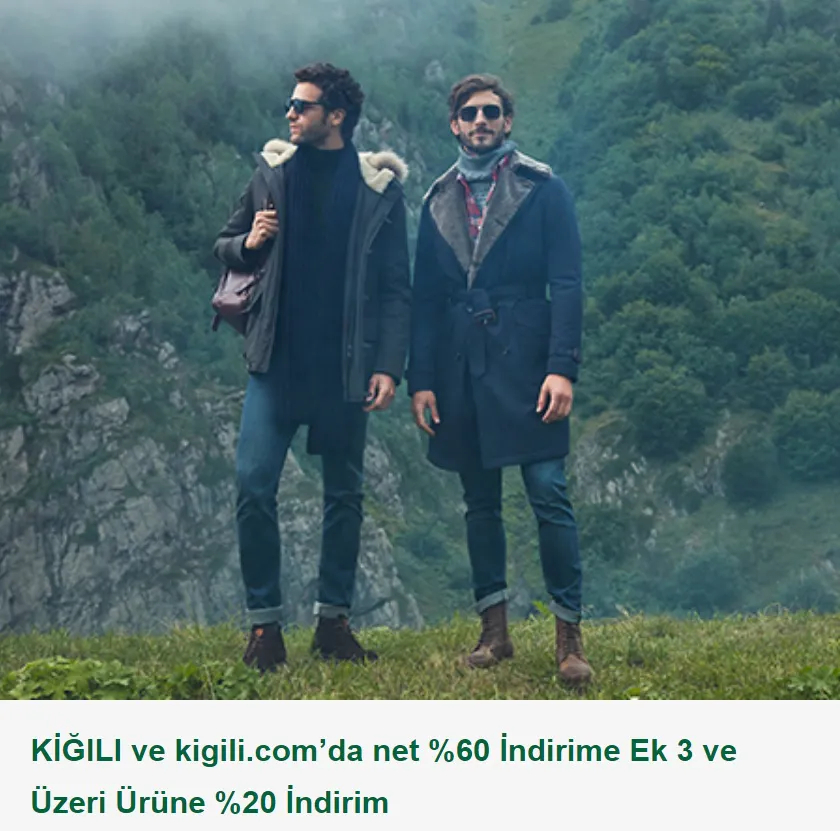 Kiğılı’da net %60 İndirime Ek Bonus'la %20 İndirim Fırsatı! Kiğılı’da net %60 İndirime Ek Bonus'la %20 İndirim Fırsatı!