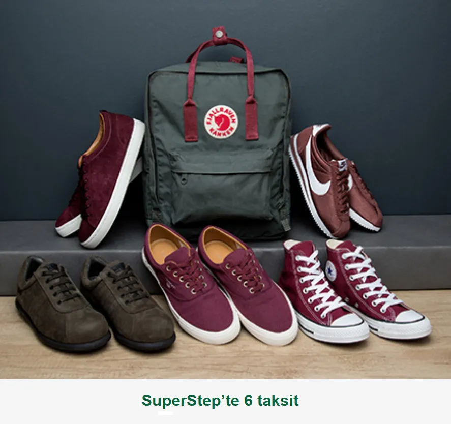 Bonus ile SuperStep’te 6 taksit fırsatı! Bonus ile SuperStep’te 6 taksit fırsatı!