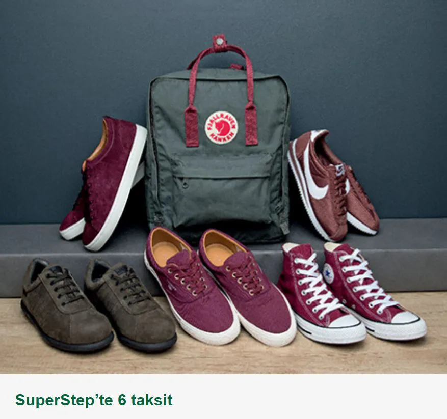 SuperStep’te Bonus ile 6 taksit fırsatı! SuperStep’te Bonus ile 6 taksit fırsatı!