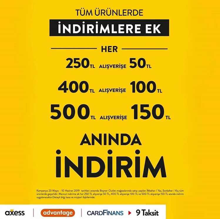 Boyner Outlet'te 150 TL'ye Varan Ek İndirim Fırsatı! Boyner Outlet'te 150 TL'ye Varan Ek İndirim Fırsatı!