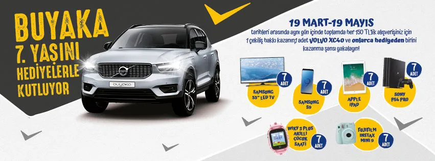 Buyaka Volvo XC40 Çekiliş Kampanyası Başlıyor! Buyaka Volvo XC40 Çekiliş Kampanyası Başlıyor!