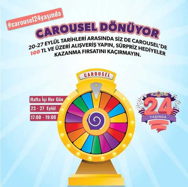 Carousel 24. yaşını sürpriz hediyelerle kutluyor.