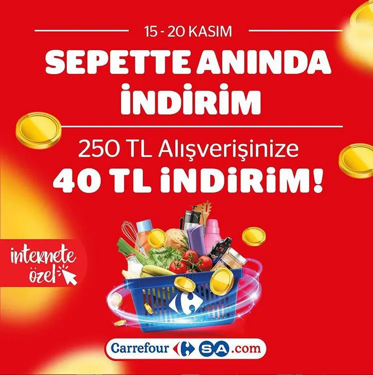 CarrefourSA'dan 40 TL İndirim Fırsatı!