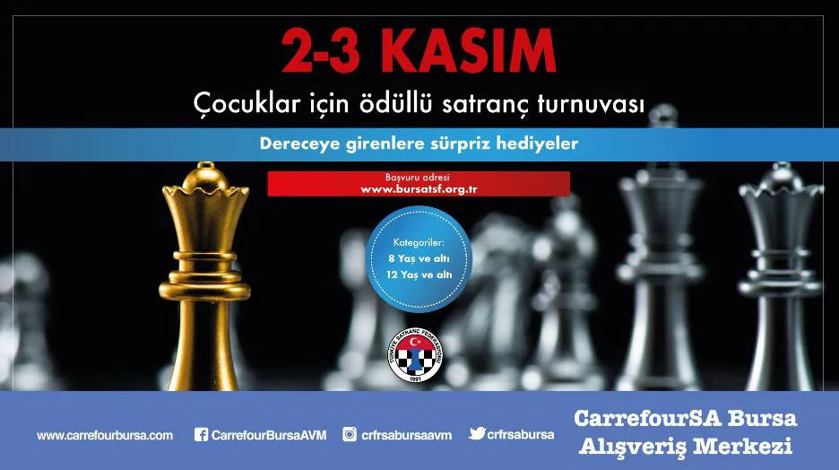 CarrefourSA Bursa AVM Ödüllü Satranç Turnuvası!