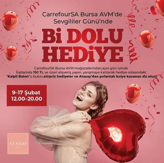 CarrefourSA Bursa AVM'de Sevgililer Günün'de Bİ DOLU HEDİYE! CarrefourSA Bursa AVM'de Sevgililer Günün'de Bİ DOLU HEDİYE!