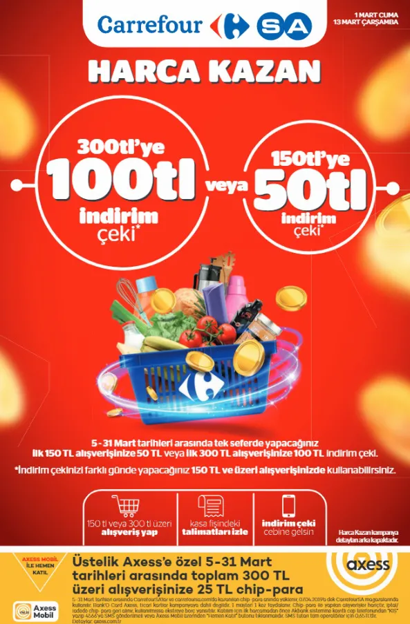 CarrefourSA'da Harcadıkça Kazan Kampanyası Başladı!