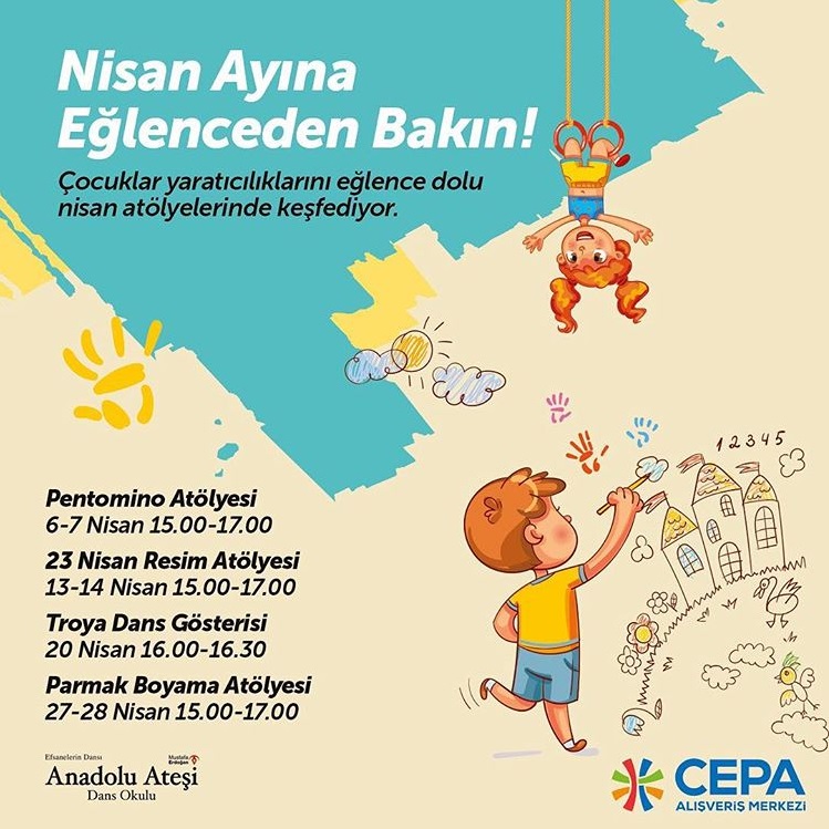 Cepa AVM Nisan Ayı Atölye Etkinlikleri! Cepa AVM Nisan Ayı Atölye Etkinlikleri!