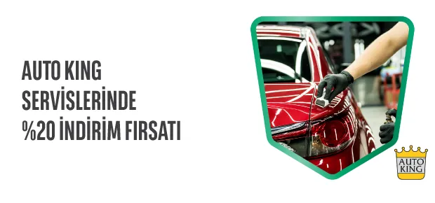 Cepteteb ile Auto King Servis Merkezleri'nde %20 İndirim!