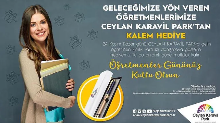 Geleceğimize yön veren öğretmenlerimize Ceylan Karavil Park’tan kalem hediye! Geleceğimize yön veren öğretmenlerimize Ceylan Karavil Park’tan kalem hediye!