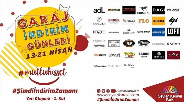 Ceylan Karavil Park Garaj İndirim Günleri! Ceylan Karavil Park Garaj İndirim Günleri!