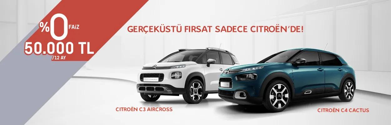 Citroen'den 12 Ay %0 Faizli Kredi Kampanyası!