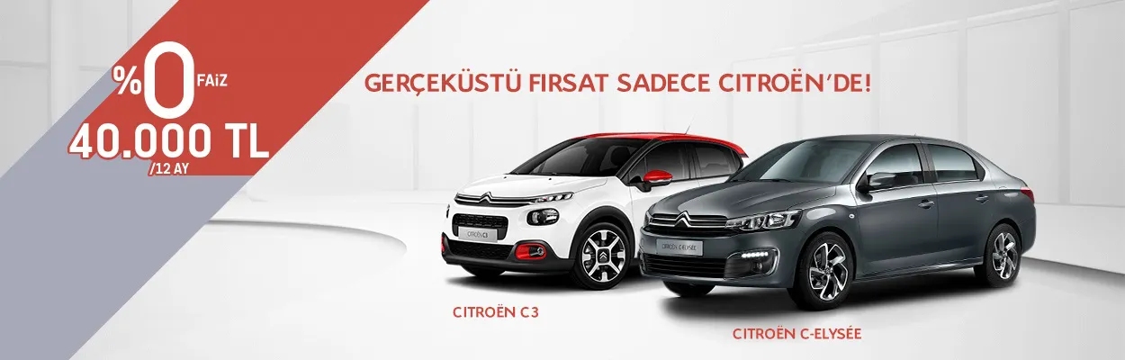 Citroen'den 12 Ay %0 Faizli Kredi Kampanyası!