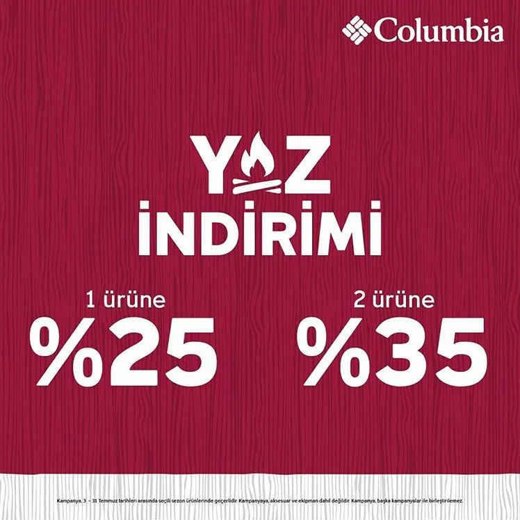 Columbia'da Yaz İndirimi Başladı!