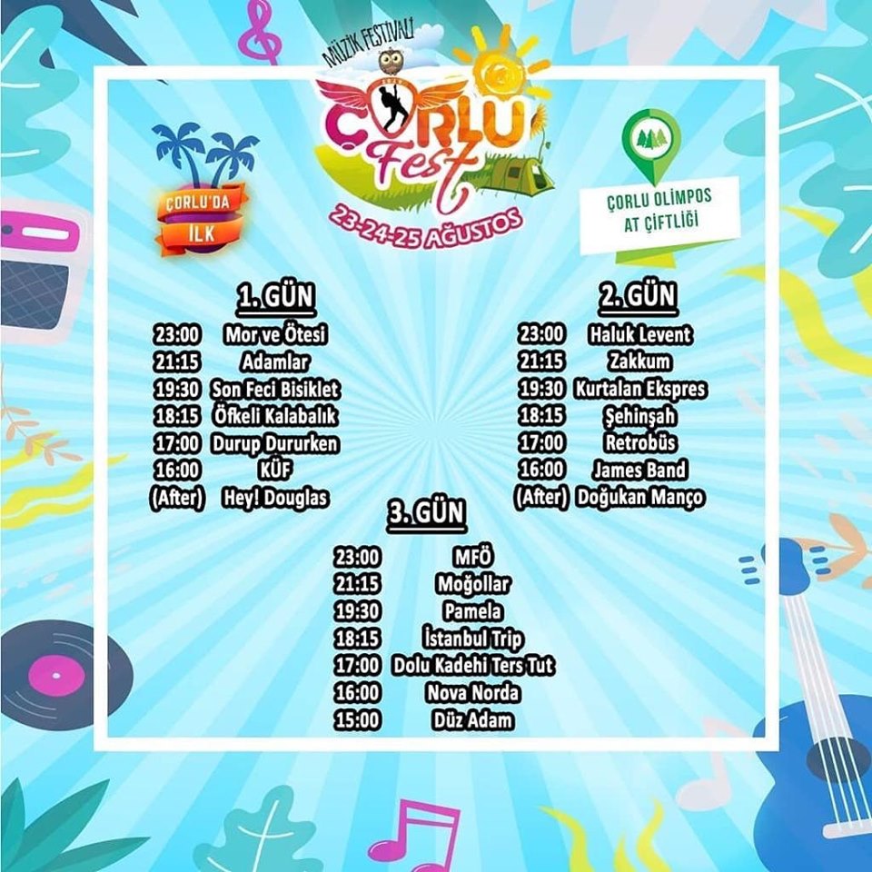 Çorlu Fest Müzik Festivali! Çorlu Fest Müzik Festivali!