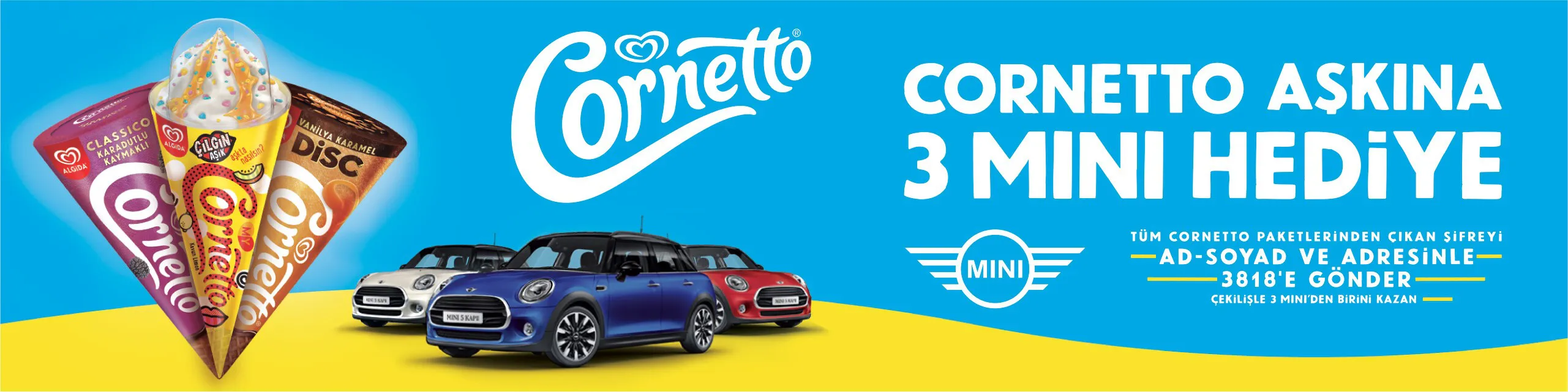 Cornetto Aşkına 3 Mini Hediye Çekiliş Kampanyası!