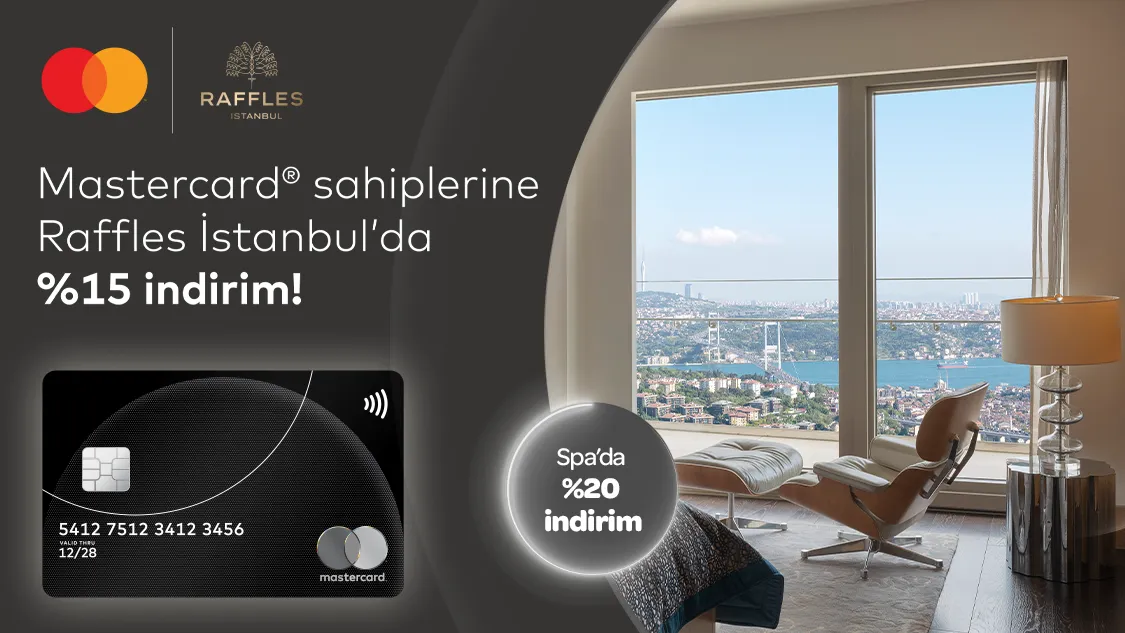Mastercard Silver ile Raffles İstanbul'da Konaklamada %15, Spa'da %20 Büyük İndirim Fırsatı!