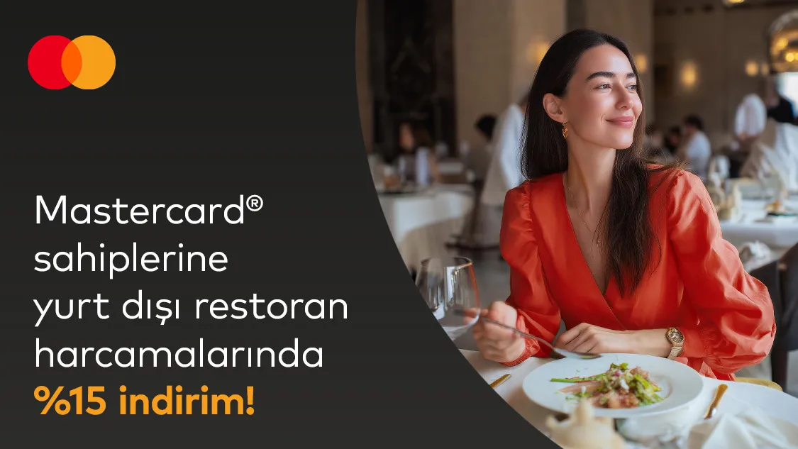 Crystal Mastercard ile Yurt Dışı Restoran İndirimi