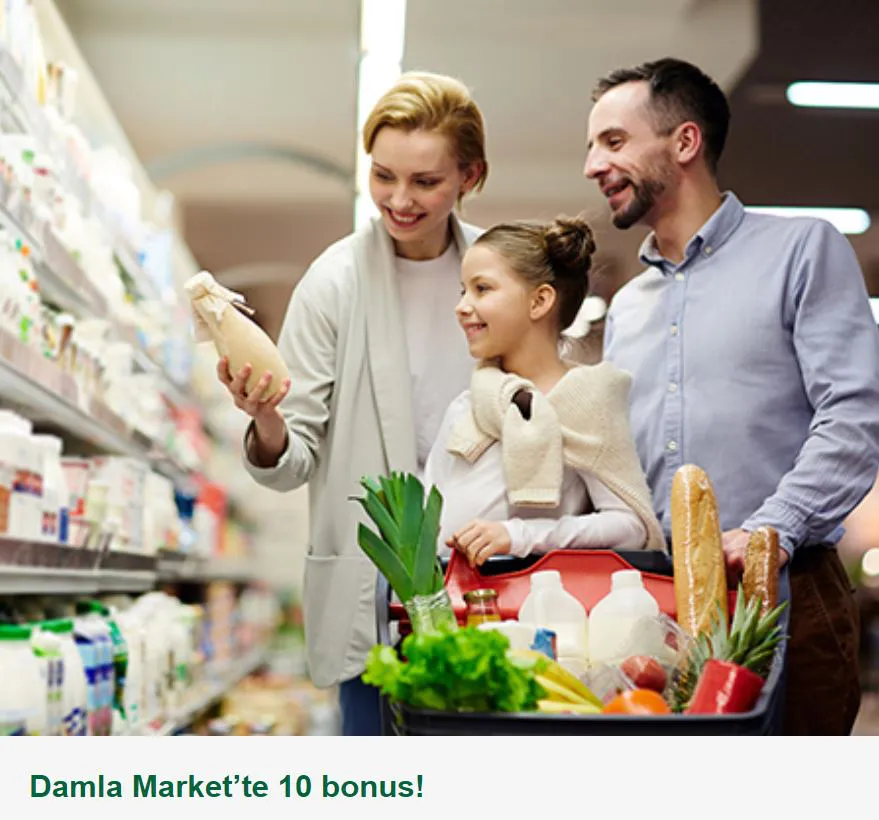 Damla Market’te 10 bonus!