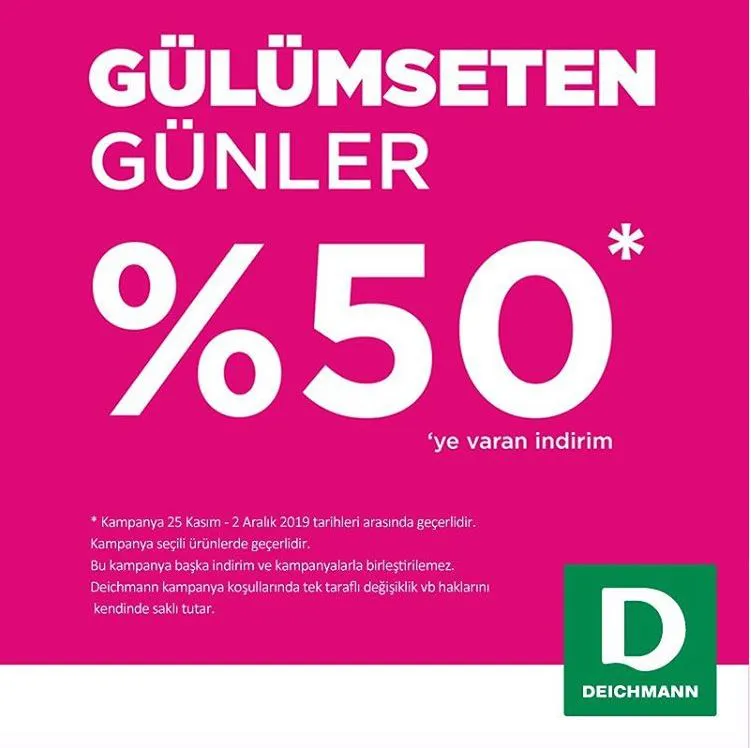 Primemall Deichmann’da Gülümseten İndirim Fırsatı Primemall Deichmann’da Gülümseten İndirim Fırsatı