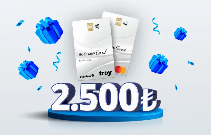 DenizBank Bonus Business Kart'ta Büyük Fırsat: 10.000 TL Harcadıkça 2.500 TL İndirim!