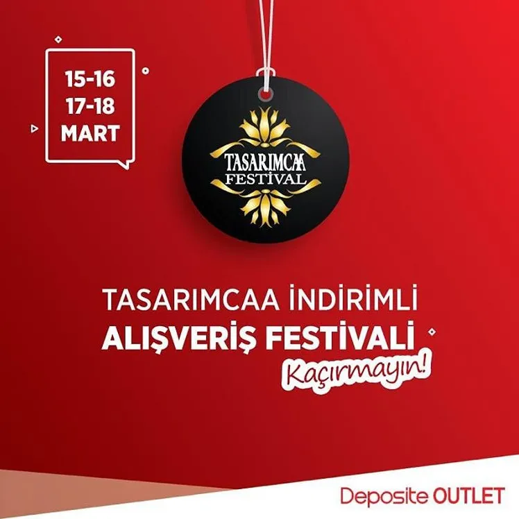 Tasarımca İndirimli Outlet Festivali Deposite Outlet’te başlıyor. Tasarımca İndirimli Outlet Festivali Deposite Outlet’te başlıyor.