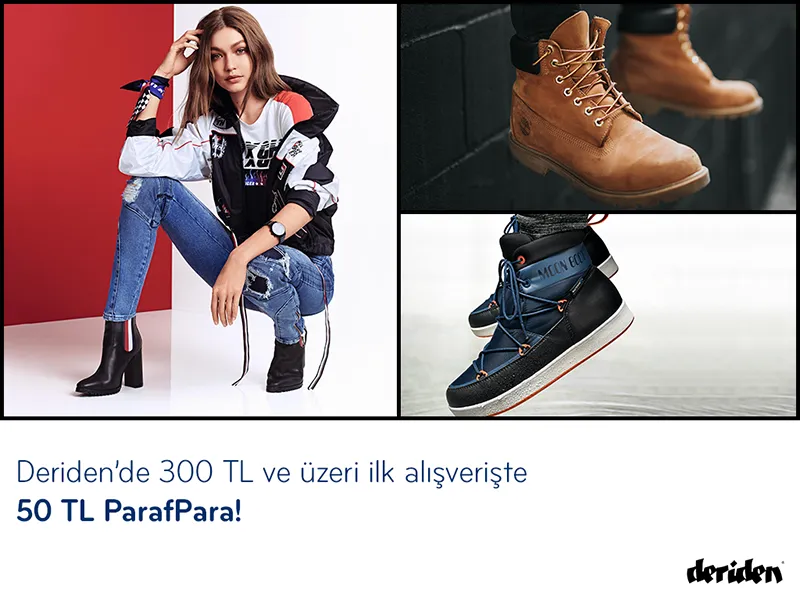 Deriden'de 50 TL ParafPara Fırsatı!