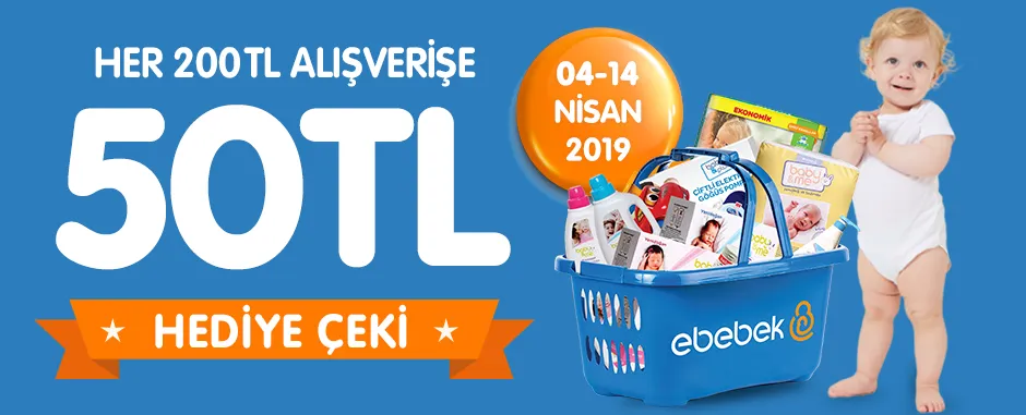 ebebek'ten 50 TL Hediye Çeki Fırsatı! ebebek'ten 50 TL Hediye Çeki Fırsatı!
