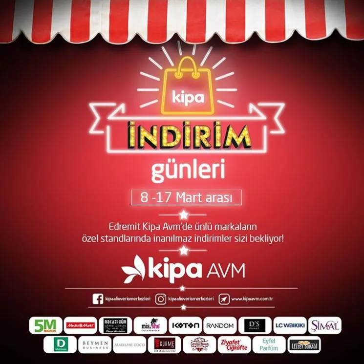Edremit Kipa AVM İndirim Günleri Başlıyor!