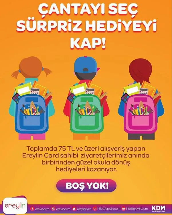 Ereylin AVM'de Çantayi Seç Sürpri̇z Hedi̇yeyi̇ Kap! Ereylin AVM'de Çantayi Seç Sürpri̇z Hedi̇yeyi̇ Kap!