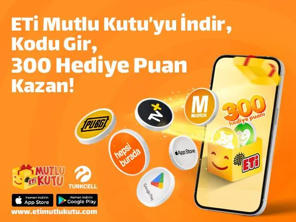 ETi Mutlu Kutu Kampanyası ile Hediye Puanlarını Biriktir, Çok Çeşitli Ürünlere Ulaş!