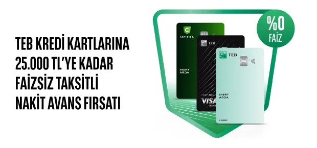 Faizsiz Taksitli Nakit Avans Fırsatı CEPTETEB’de!