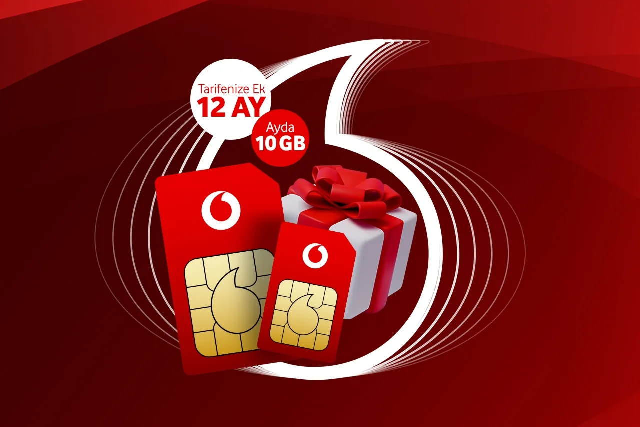 Vodafone: Yeni Hatla 12 Ayda Toplam 120 GB Hediye!