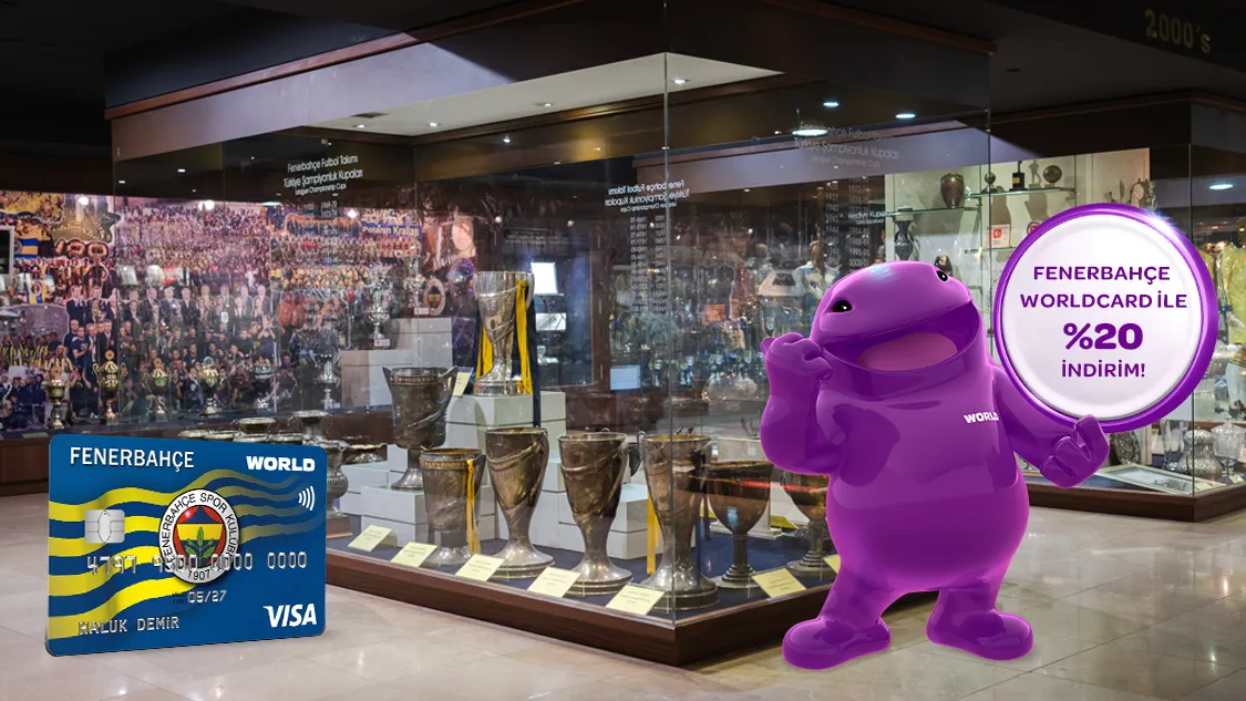 Fenerbahçe Worldcard ile lacivert tur, sarı tur ve müze turunda %20, toplamda 100 TL’ye varan indirim!