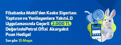 Fibabanka ile 2.000 TL Petrol Ofisi Akaryakıt Puanı Hediye!