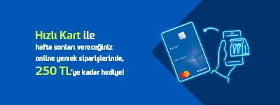 Fibabanka ile Yemek Siparişinizi Hızlı Kart ile Ödeyin, %25'ini Geri Alın!