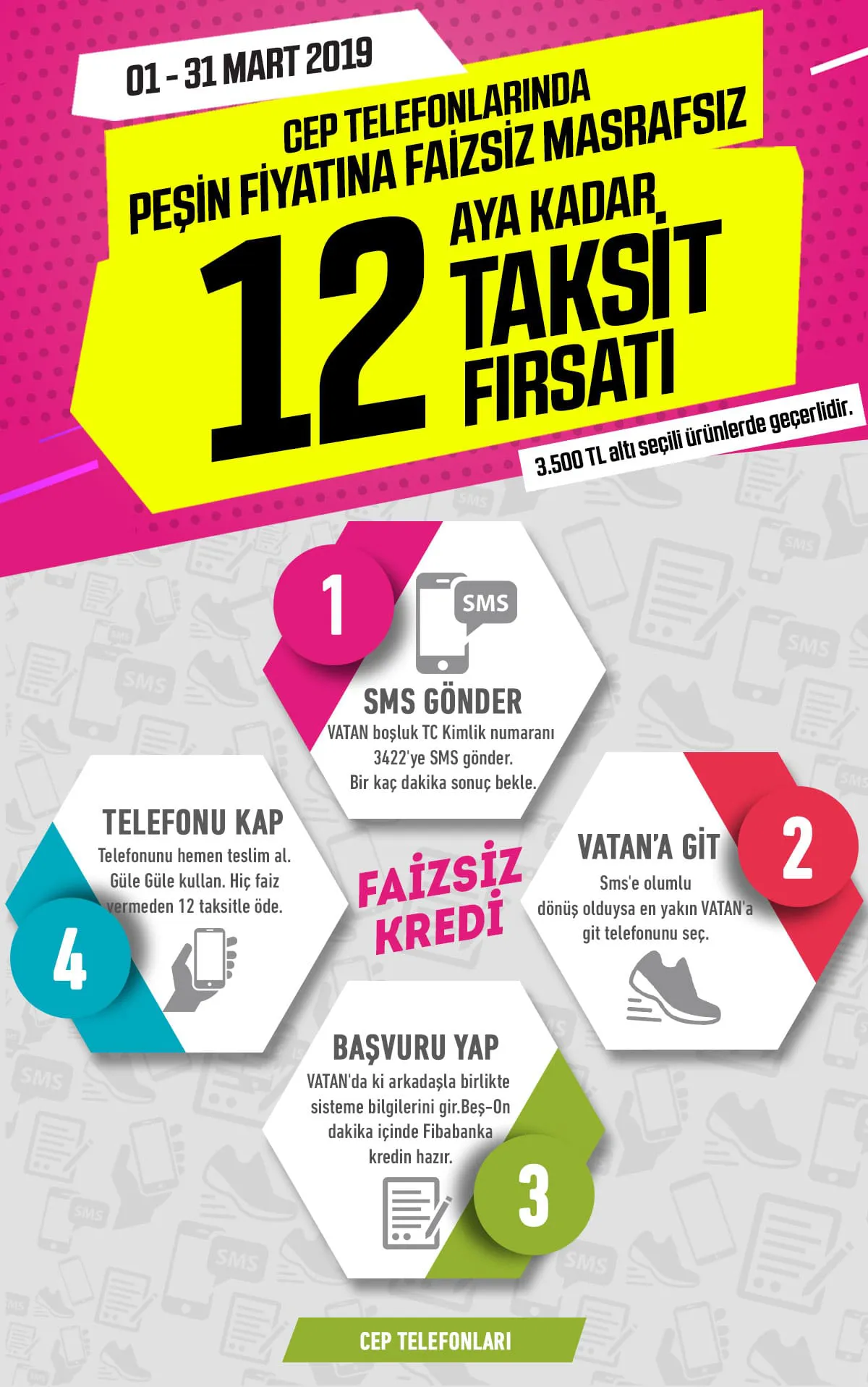 Fibabanka Vatan Bilgisayar mağazalarında geçerli faizsiz kredi fırsatı! Fibabanka Vatan Bilgisayar mağazalarında geçerli faizsiz kredi fırsatı!