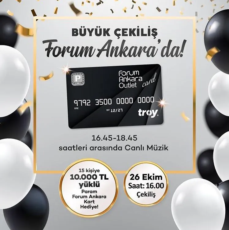 Forum Ankara'da 10.000 TL Yüklü Param Kart Çekilişi Gerçekleşiyor! Forum Ankara'da 10.000 TL Yüklü Param Kart Çekilişi Gerçekleşiyor!